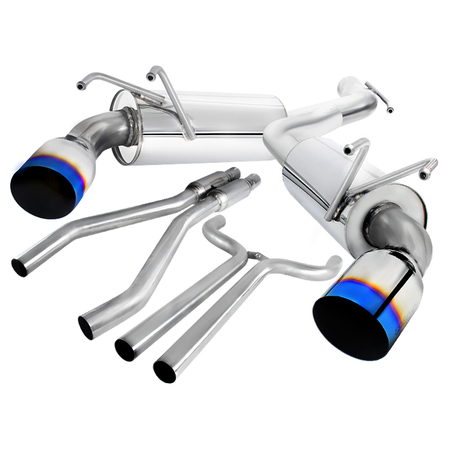 SPEC-D TUNING 10-15 Chevrolet Camaro Catback Exhaust System With Burnt Tip MFCAT2-CMR10T-SD